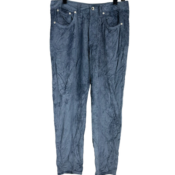 Rag & Bone NWT Rosa Corduroy Pants Powder Blue Color Size 26 Button Fly Mid Rise - Picture 2 of 10